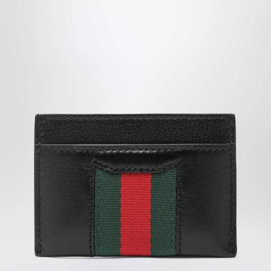 26SS 구찌 홀스빗 웹 카드 케이스 867122AAGF7 Black - GUCCI