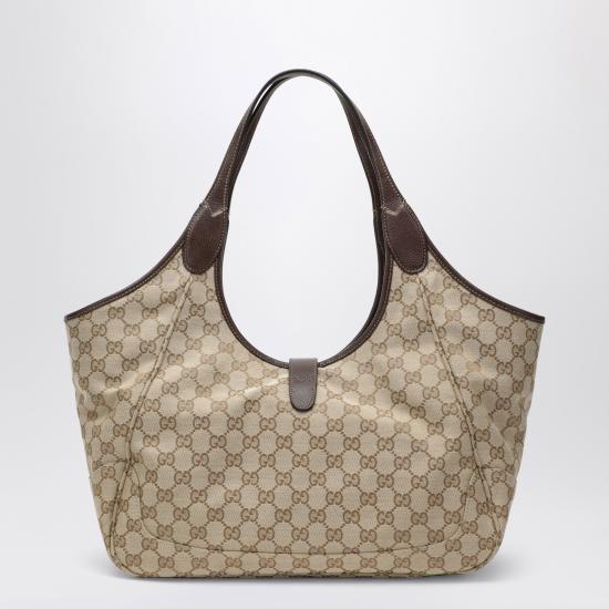 26SS 구찌 메르카토 GG 캔버스 미디엄 토트백 866645FAFV2 Beige - GUCCI