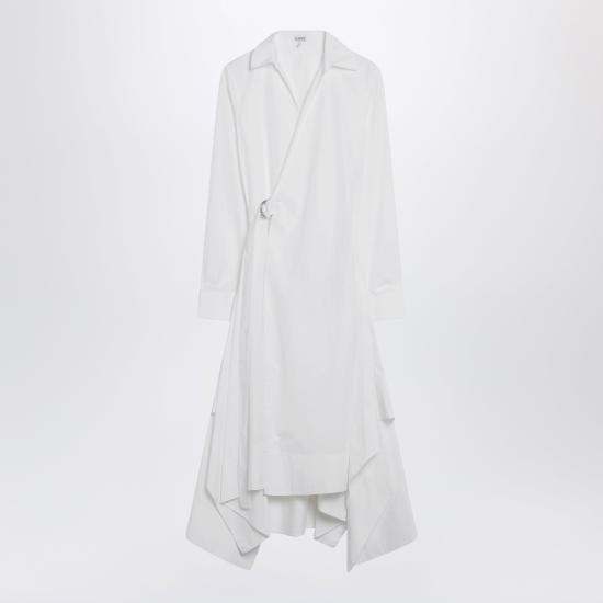 26SS 로에베 미디 원피스 S359Y09XJLCO White