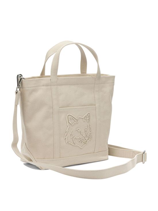 26SS 메종키츠네 폭스 헤드 스몰 토트백 LW05103WW01070432 White - MAISON KITSUNE