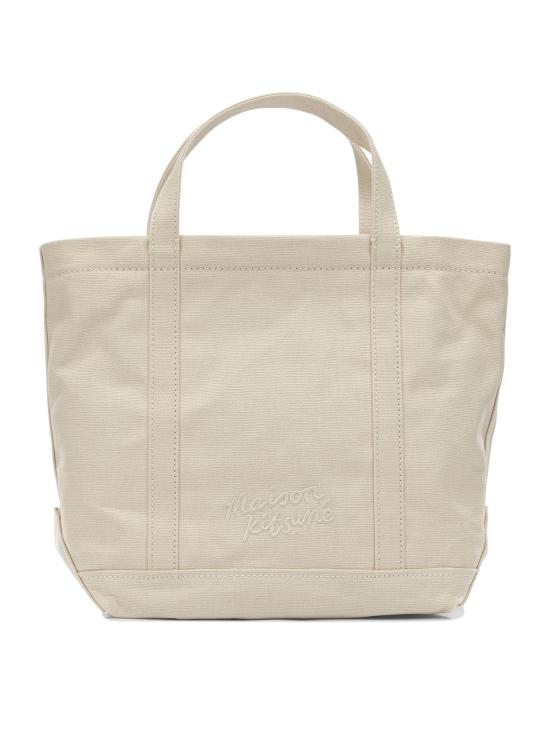 26SS 메종키츠네 폭스 헤드 스몰 토트백 LW05103WW01070432 White - MAISON KITSUNE