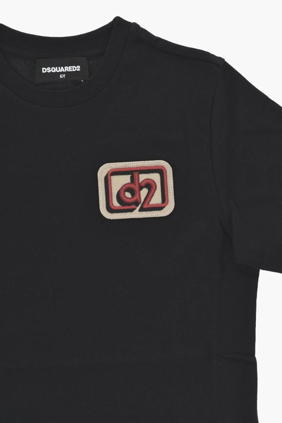 [키즈] 디스퀘어드2 티셔츠 DQ1979 D0A3Z DQ900 Black - DSQUARED2