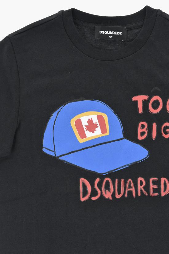  [키즈] 디스퀘어드2 티셔츠 DQ1970 D00XM DQ900 Black - DSQUARED2