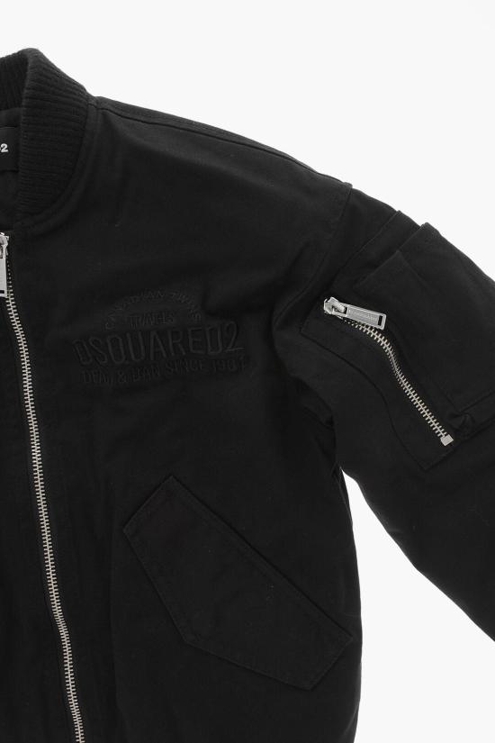  [키즈] 디스퀘어드2 봄버 자켓 DQ1902 D0093 DQ900 Black - DSQUARED2