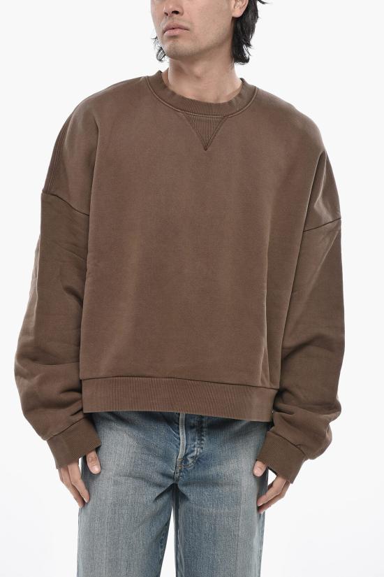  엔타이어 스튜디오 박스 크루넥 코튼 스웨트셔츠 ES2126CO BT Brown