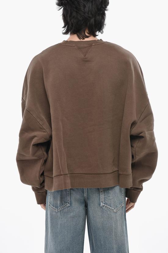  엔타이어 스튜디오 박스 크루넥 코튼 스웨트셔츠 ES2126CO BT Brown - ENTIRE STUDIOS
