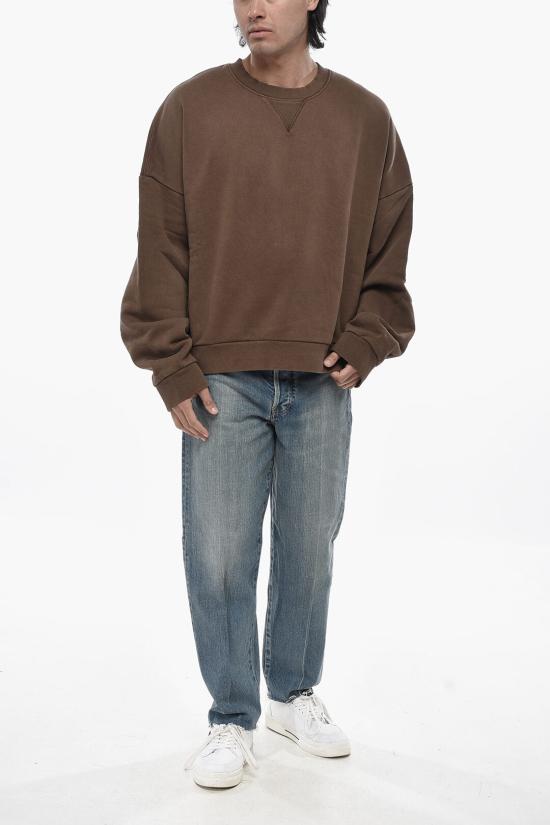  엔타이어 스튜디오 박스 크루넥 코튼 스웨트셔츠 ES2126CO BT Brown - ENTIRE STUDIOS