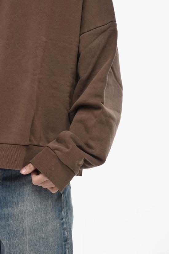  엔타이어 스튜디오 박스 크루넥 코튼 스웨트셔츠 ES2126CO BT Brown - ENTIRE STUDIOS