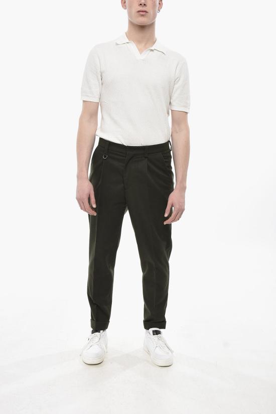  파올로페코라 스트레이트 팬츠 24IC1M0B12951345334 Military Green - PAOLO PECORA