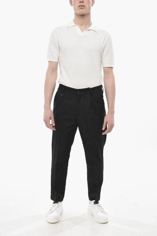  파올로페코라 스트레이트 팬츠 24IC1M0B12101629000 Black - PAOLO PECORA MILANO