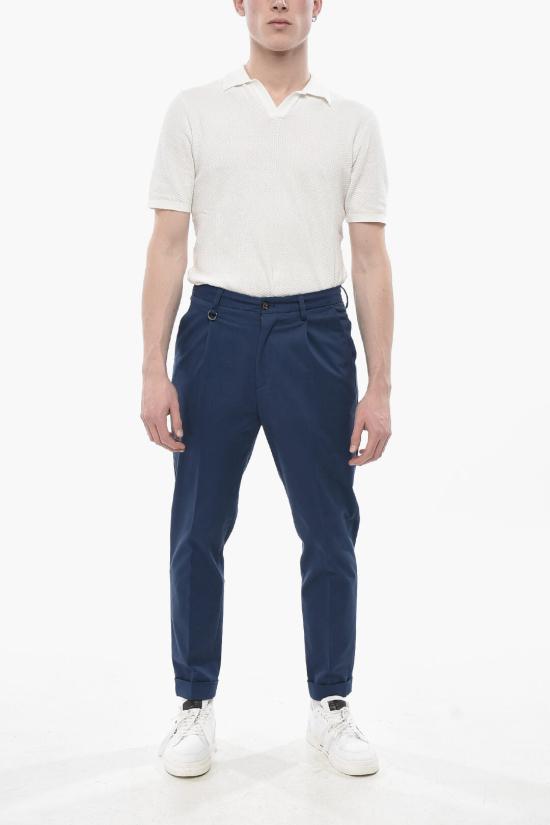  파올로페코라 치노 팬츠 24IC1M0B12AT0026677 Blue - PAOLO PECORA