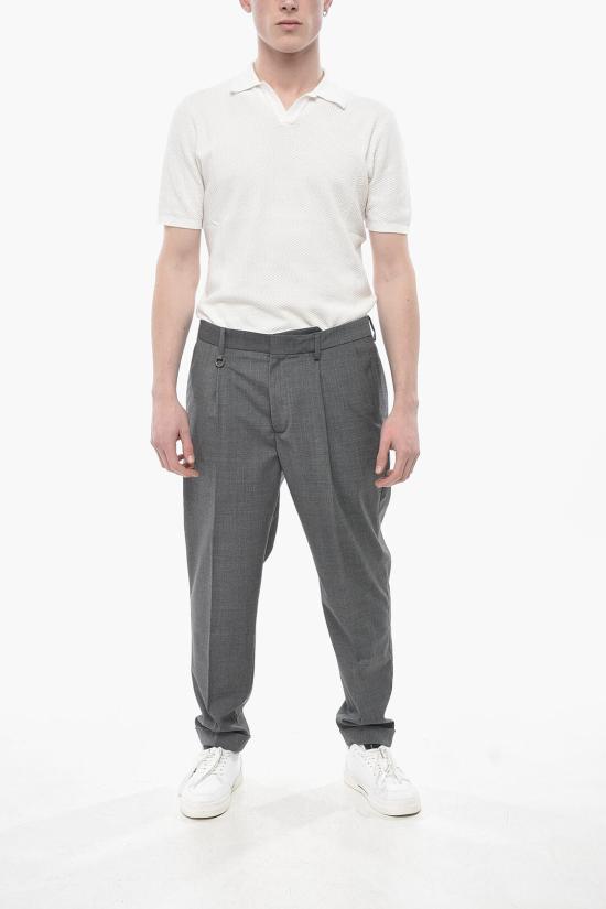  파올로페코라 스트레이트 팬츠 24IC1M0B12830578995 Gray - PAOLO PECORA