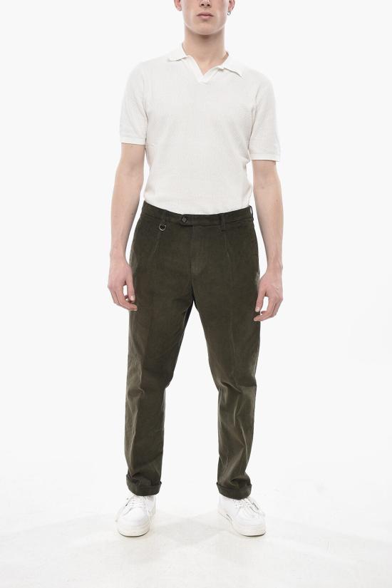  파올로 페코라 치노 팬츠 24IC1M0B064T0015334 Military Green - PAOLO PECORA