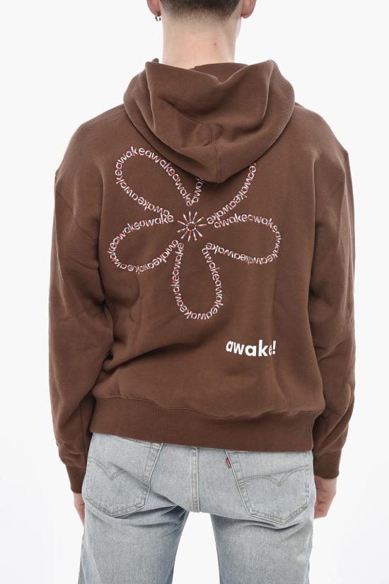 어웨이크 NY 후드 티셔츠 AWK FW24 HD302 BROWN - AWAKE NY