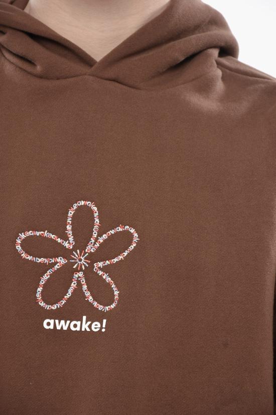  어웨이크 NY 후드 티셔츠 AWK FW24 HD302 BROWN - AWAKE NY