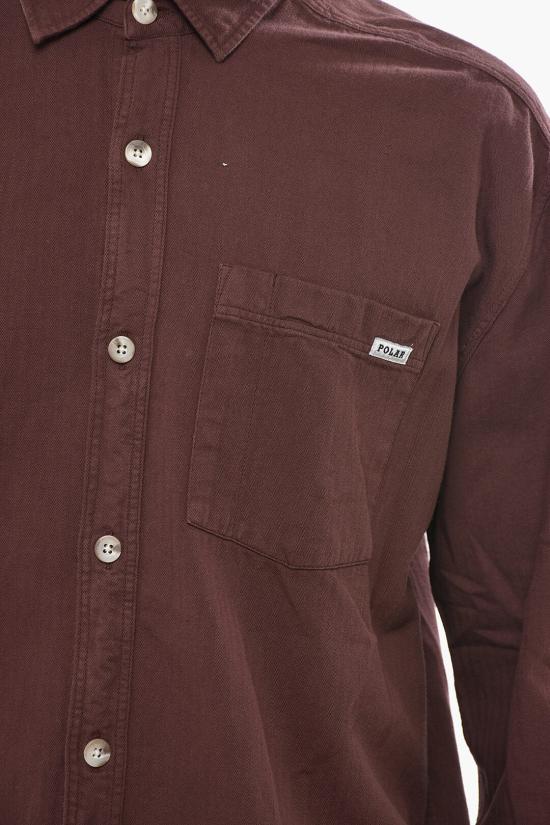 폴라 스케이트 긴팔 셔츠 PSC F23 11 WINE Burgundy - POLAR SKATE