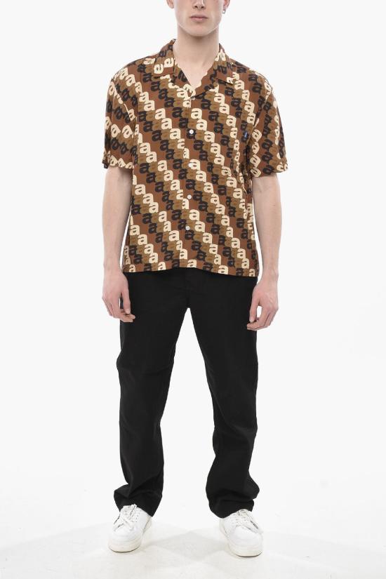  어웨이크 NY 긴팔 셔츠 AWK SP24 TP005 BROWN MULTI Brown - AWAKE NY