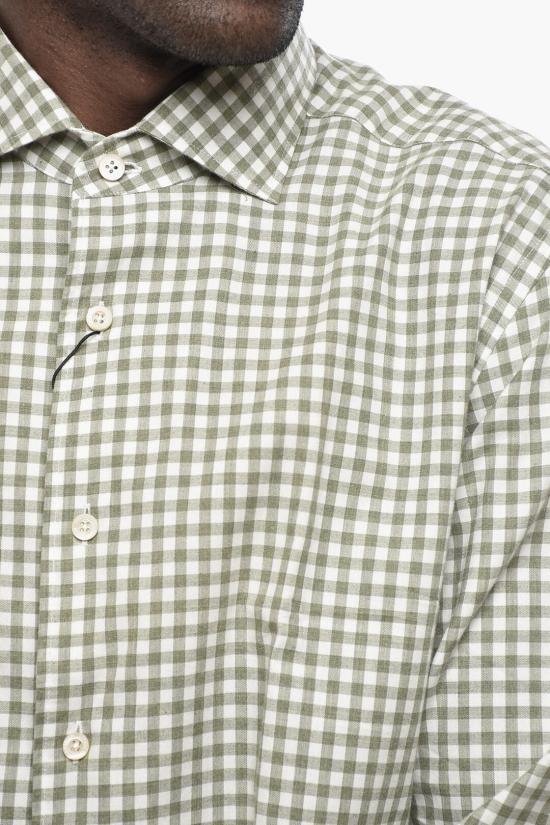  꼬르넬리아니 긴팔 셔츠 84P166 9811572 052 Green - CORNELIANI