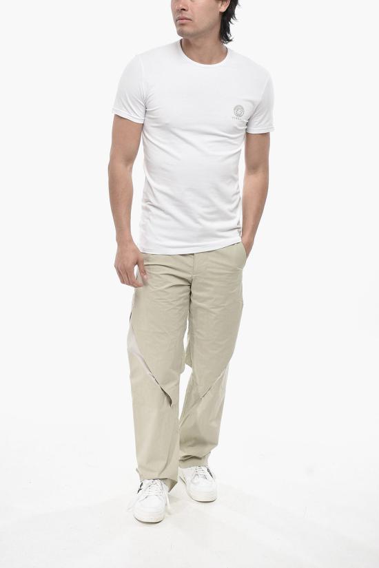  베르사체 반팔 티셔츠 AU10193 A232741 A40I Bianco Blu - VERSACE