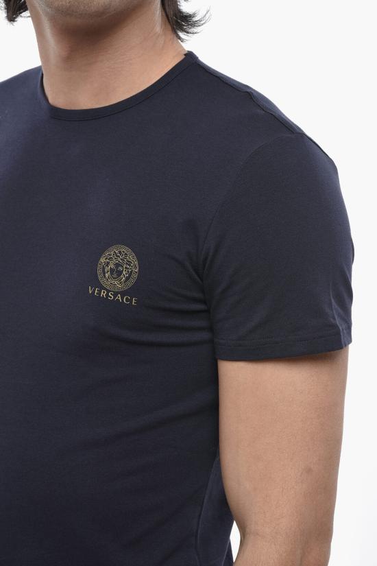  베르사체 반팔 티셔츠 AU10193 A232741 A40I Bianco Blu - VERSACE