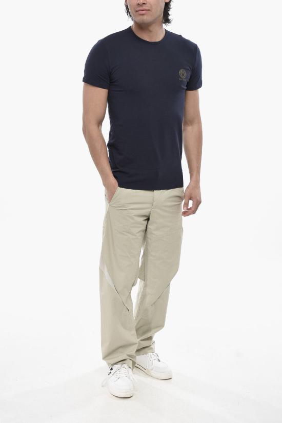  베르사체 반팔 티셔츠 AU10193 A232741 A40I Bianco Blu - VERSACE