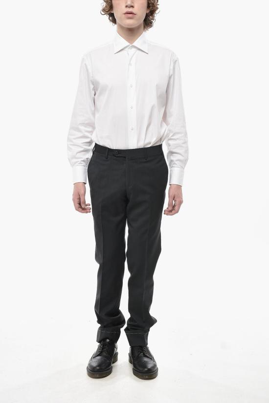  꼬르넬리아니 스트레이트 팬츠 775279 6287325 026 Black - CORNELIANI