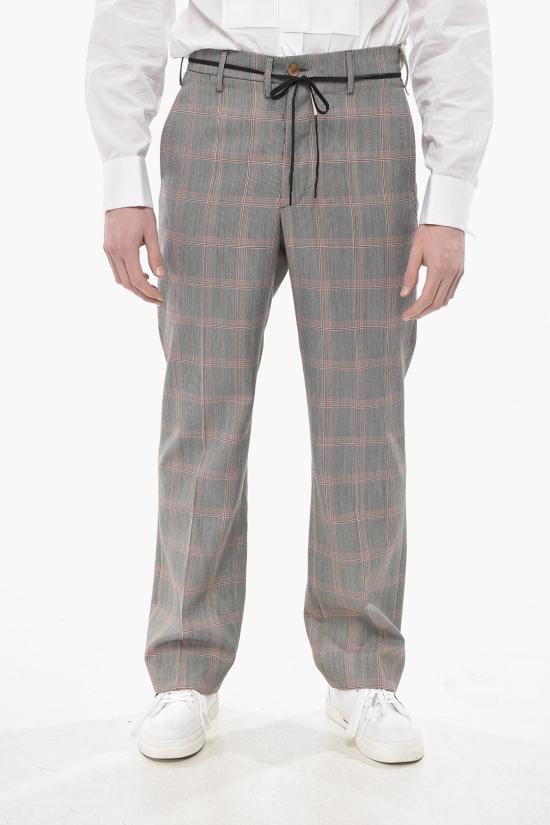  마르니 스트레이트 팬츠 PUMU0110U3 UTWA11 CHR65 Check pattern