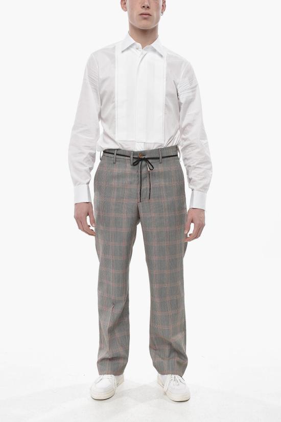  마르니 스트레이트 팬츠 PUMU0110U3 UTWA11 CHR65 Check pattern - MARNI