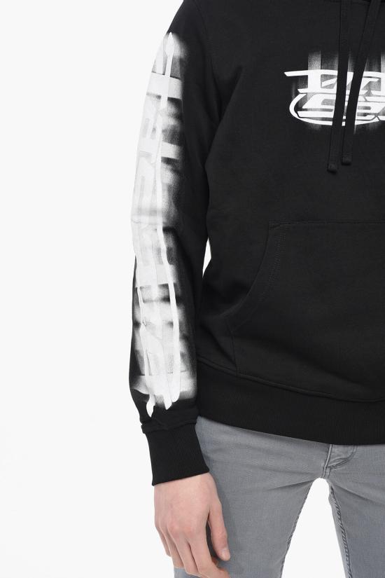  디젤 후드 티셔츠 A12273 0GEAD 9XX Black - DIESEL