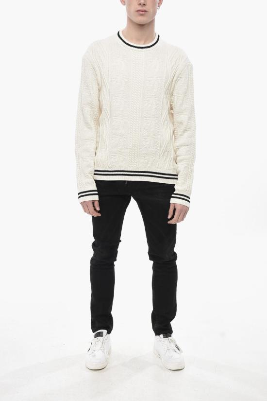  팜앤젤스 스웨터 PMHE058S25KNI0020310 White - PALM ANGELS