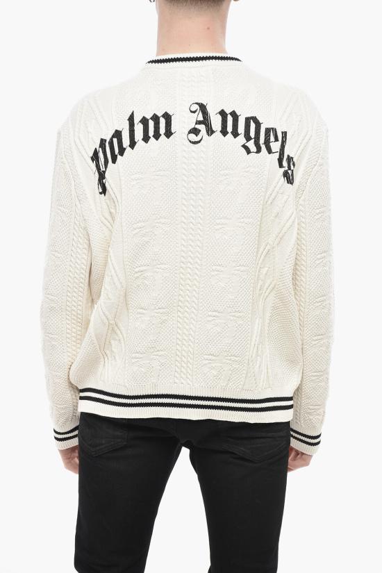  팜앤젤스 스웨터 PMHE058S25KNI0020310 White - PALM ANGELS