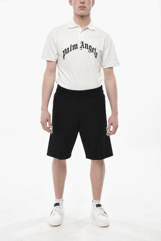  팜앤젤스 숏팬츠 PMHM012S25KNI0021003 Black - PALM ANGELS