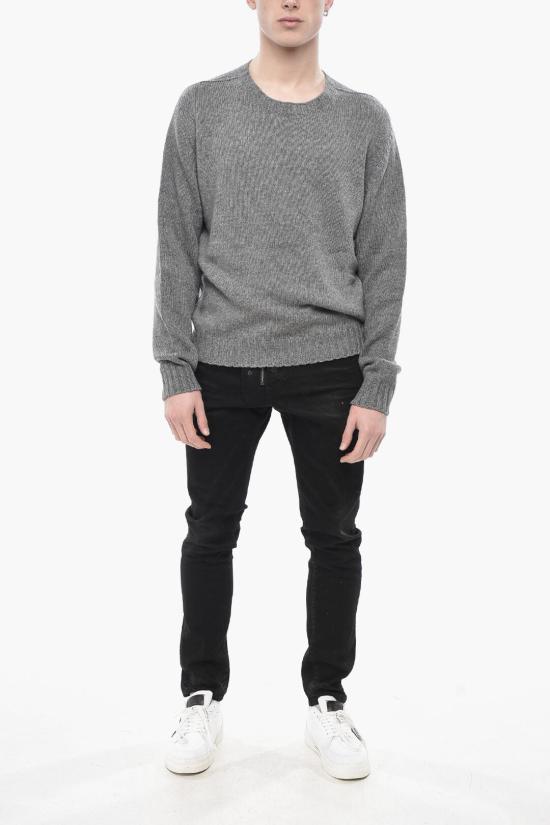  팜앤젤스 스웨터 PMHE027S25KNI0010803 Gray - PALM ANGELS