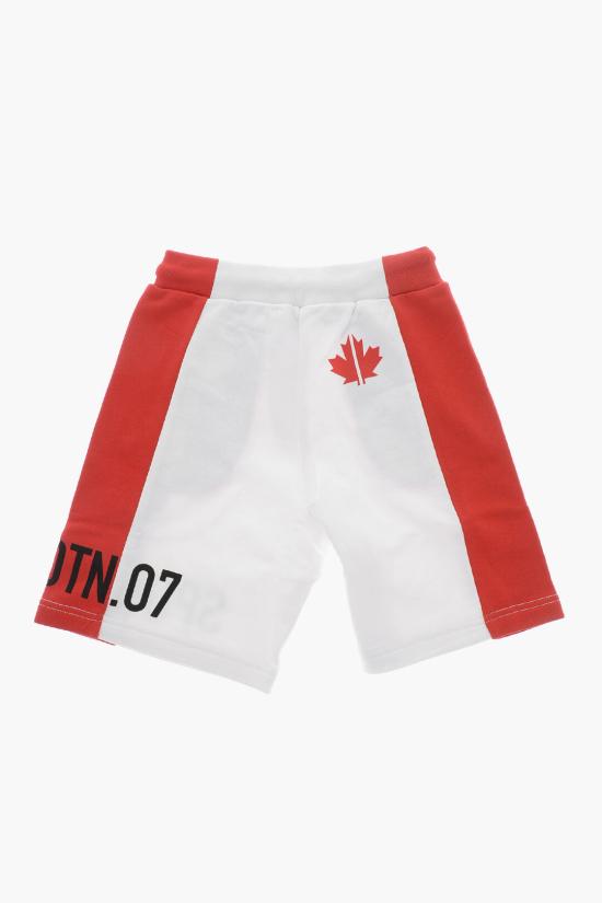  [키즈] 디스퀘어드2 쇼츠/버뮤다 DQ1439 D009B DQ411 Bianco Rosso - DSQUARED2