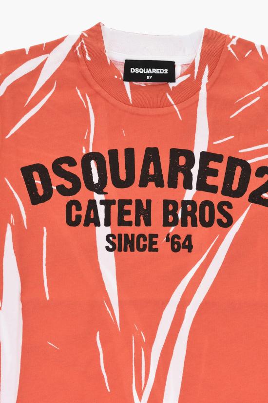  [키즈] 디스퀘어드2 티셔츠 DQ1619 D0A4B DQ255 Orange - DSQUARED2
