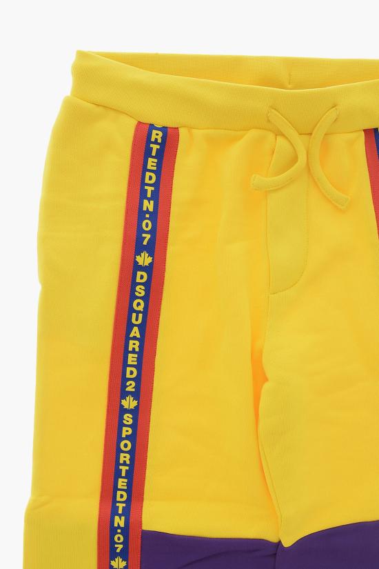  [키즈] 디스퀘어드2 스트레이트 팬츠 DQ1479 D003S DQ220 Giallo Viola - DSQUARED2