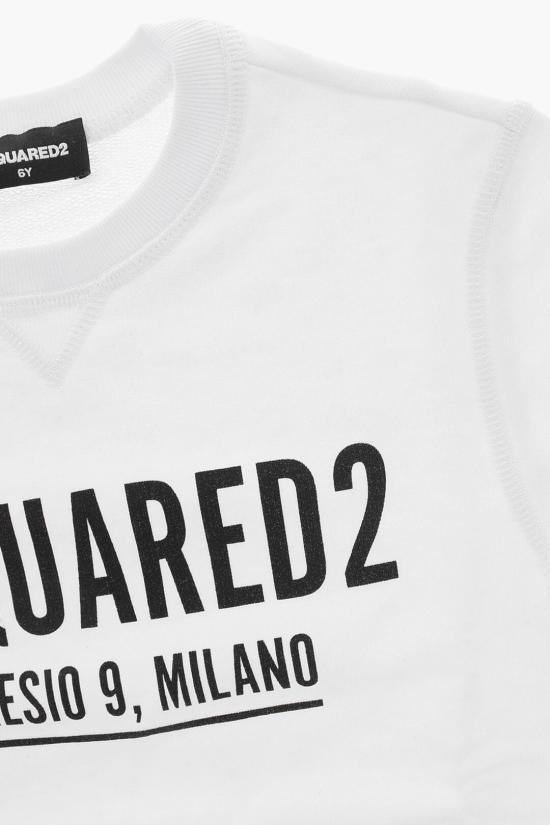  [키즈] 디스퀘어드2 티셔츠 DQ1094 D002Y DQ100 Black White - DSQUARED2