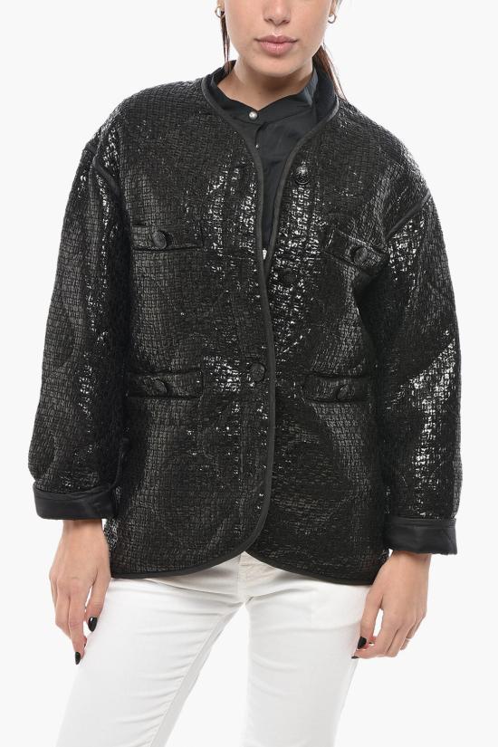  알13 자켓 R13WR125 R401A SHINY BLACK TWEED Black