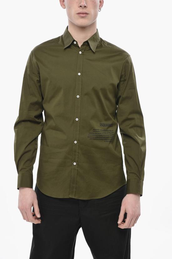  디스퀘어드2 긴팔 셔츠 S74DM0914 S44131 728 Military Green