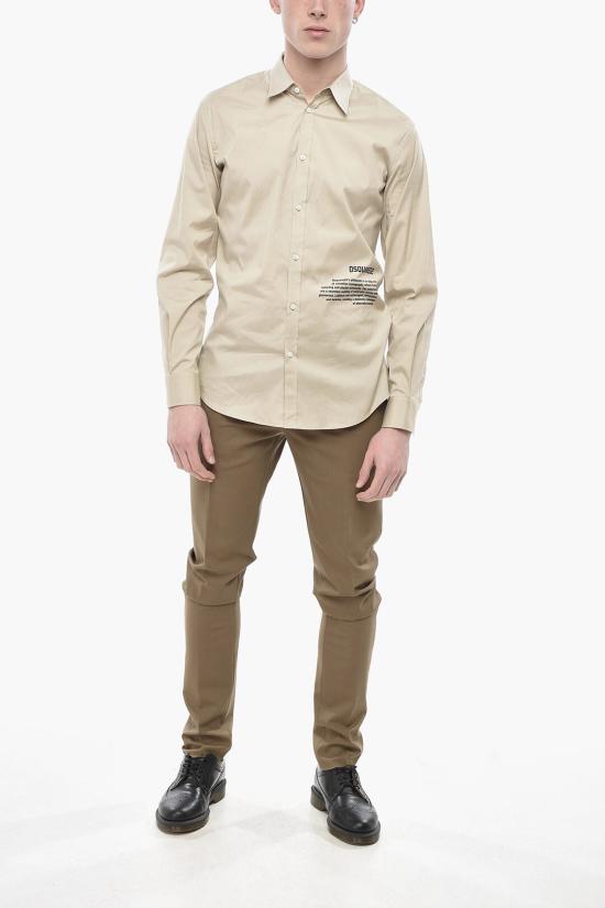  디스퀘어드2 긴팔 셔츠 S74DM0914 S44131 111 Beige - DSQUARED2