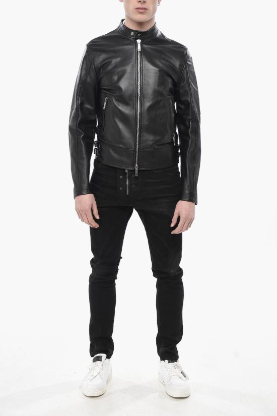  디스퀘어드2 가죽 자켓 S74AM1328 SY1491 900 Black - DSQUARED2