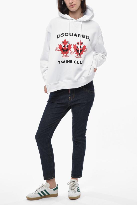  디스퀘어드2 후드 티셔츠 S75GU0500 S25551 100 White - DSQUARED2