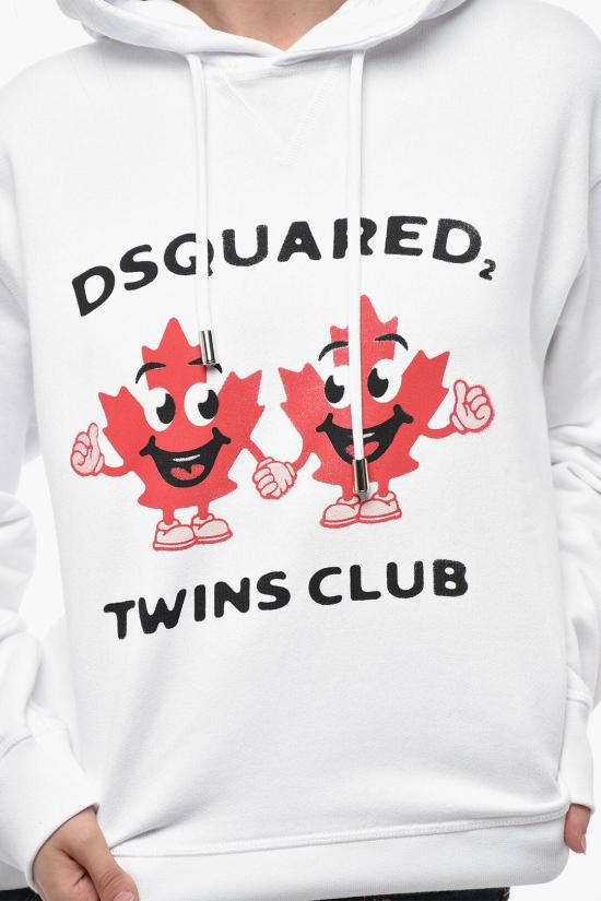  디스퀘어드2 후드 티셔츠 S75GU0500 S25551 100 White - DSQUARED2