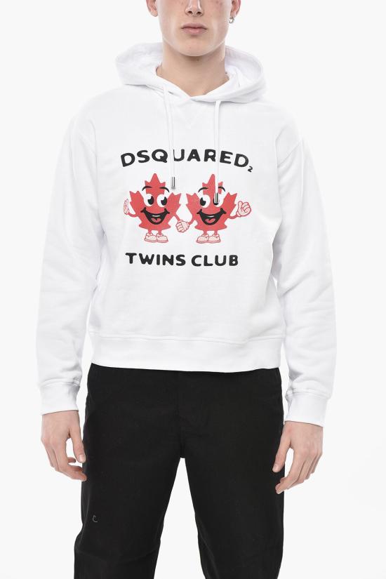  디스퀘어드2 후드 티셔츠 S75GU0500 S25551 100 White