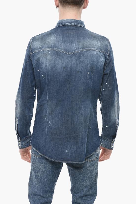  디스퀘어드2 긴팔 셔츠 S74DM0795 S30341 470 Blue - DSQUARED2