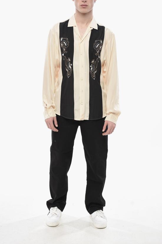  디스퀘어드2 긴팔 셔츠 S74DM0745 S47223 102 Beige Nero - DSQUARED2