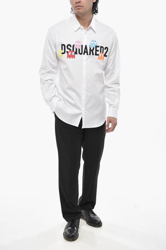  디스퀘어드2 긴팔 셔츠 S71DM0671 S36275 100 White - DSQUARED2