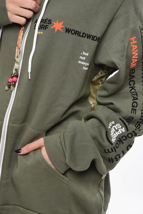  에프레이 서프 긴팔 티셔츠 SUSANOLIVE Military Green - APRES SURF