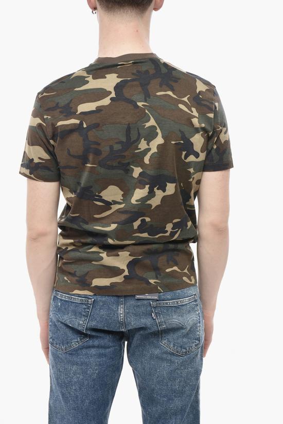  디스퀘어드2 반팔 티셔츠 S74GD1291 S23723 001S Marrone Verde Militare - DSQUARED2