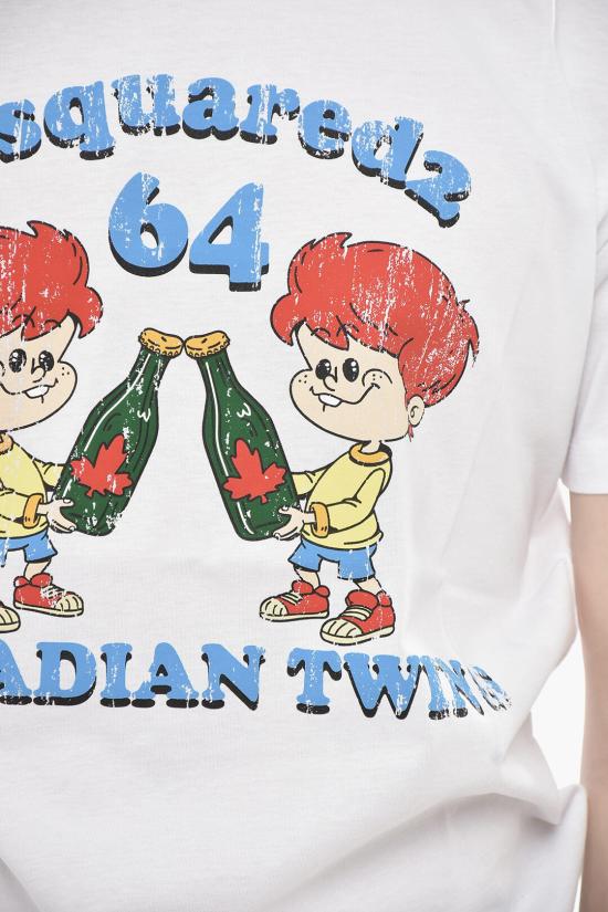  디스퀘어드2 반팔 티셔츠 S71GD1396 S23009 100 White - DSQUARED2